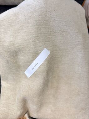 Lovesac tan combed chenille deep back pillow cover